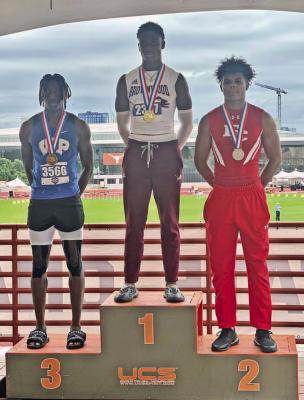 Joseph Rolland of Wills Point High School finished third in the triple jump recent-See ly at the Class 4A State Track and Field Meet in Austin. Additional photos on 10A. Photo courtesy of Wills Point High School Facebook page